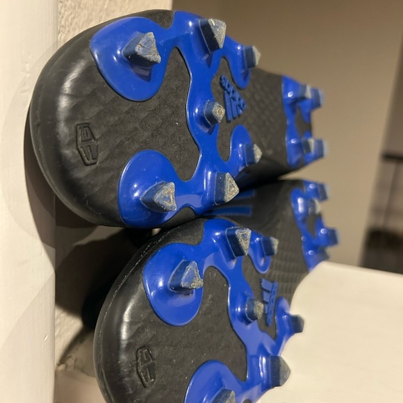 Adidas Goletto VIII Firm Ground Kids Shoes Sz 2.5 Black Royal Blue Soccer Cleats - Picture 11 of 11